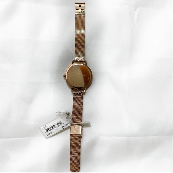 OLIVIA BURTON SEMI PRECIOUS ROSE GOLD MESH WATCH - Picture 8 of 10
